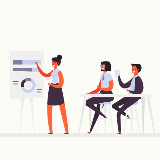 ekipa digitalnega marketinga v pisarni